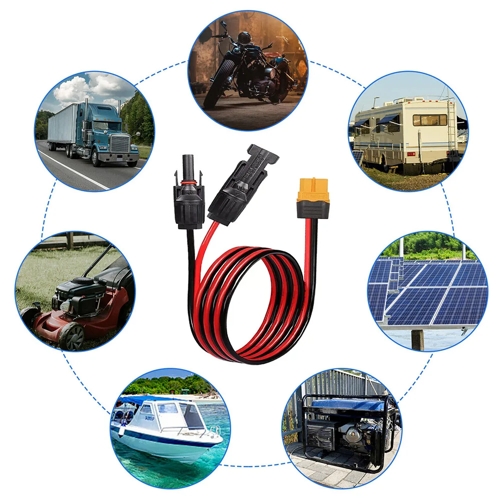 

12AWG Power Pole Adapter 12AWG XT60 Electric Vehicle Power Generator Red Wire Positive Solar Panel Cable Connector