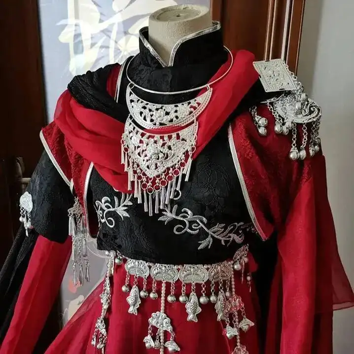 Фото Костюм для косплея TGCF Hua Cheng (полный комплект) по мотивам «Тянь Гуань Ци Фу», Ханьфу Хуа Чэна, платье для косплея «Лулань» №5