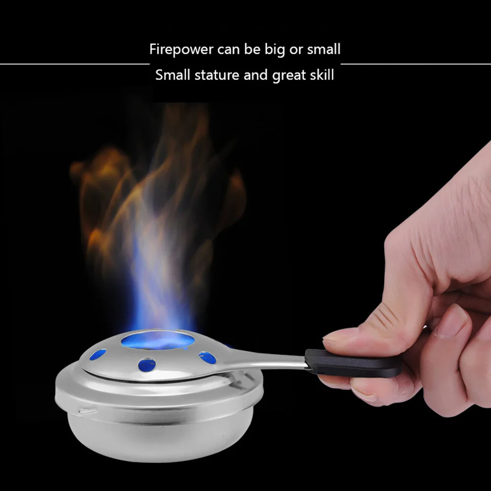 

Mini Alcohol Stove Burner Portable Efficient Stainless Steel Fondue Burner Mini Chocolate Cheese Fondue Burner Small Hot Pot