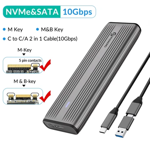 PHIXERO Корпус SSD M.2 NVMe 10 Гбит/с
