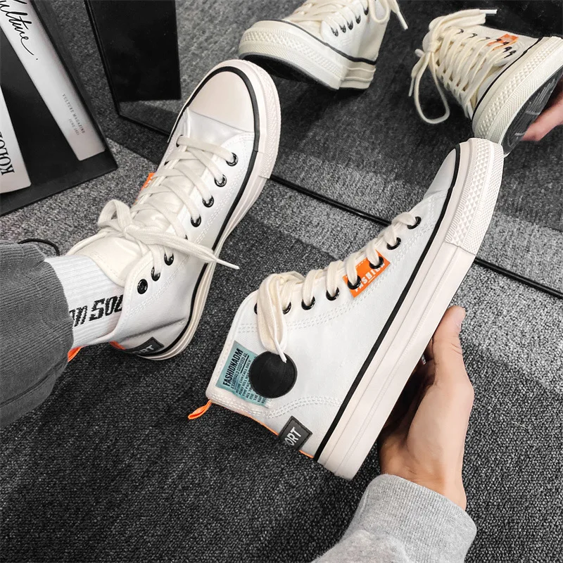 Новинка Весна 2022 холщовые туфли с высоким верхом подходящая ко всему