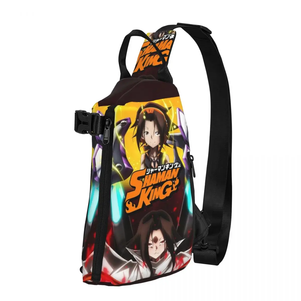 

Сумка на плечо Shaman King Yoh And Hao, стильная нагрудная Сумочка для телефона с рисунком из аниме отаку, сумки кросс-боди для бега