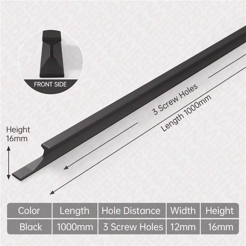 

Ручки для шкафов NAIERDI черные золотые алюминиевые