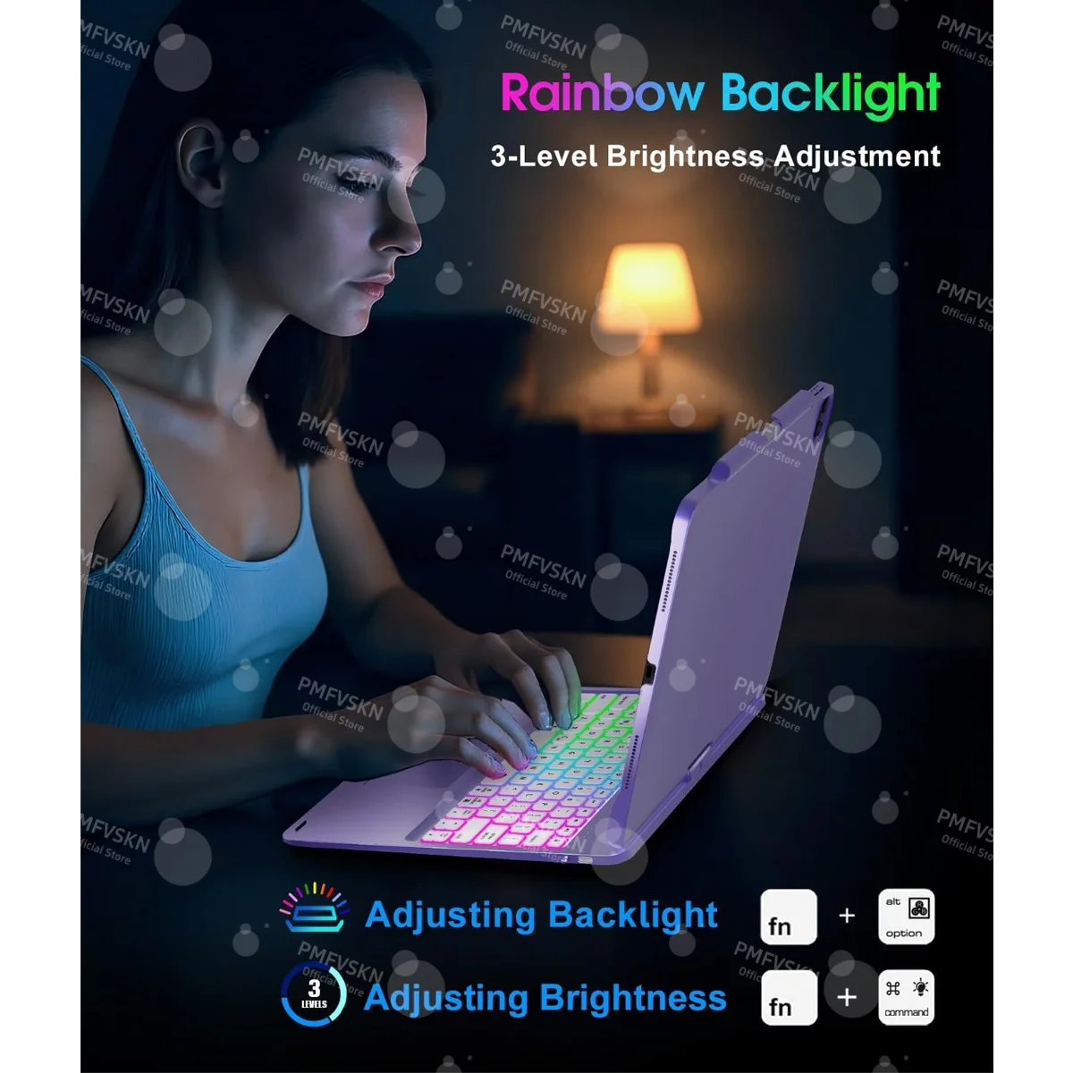 Фото Новый 360 °   Вращающийся чехол-клавиатура Magic Keyboard для iPad Air 13 дюймов M4 2026, M3, M2 Pro 13, M5, M4, чехол для планшета iPad Pro 12.9 2018-2022 №2