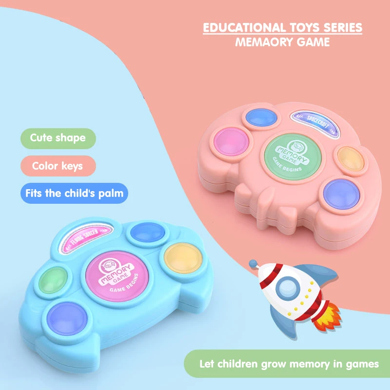 

Children Puzzle Memory Game Interactive Toy Training One-hand Console Puzzle Brain Game LED Light Decompression Toys