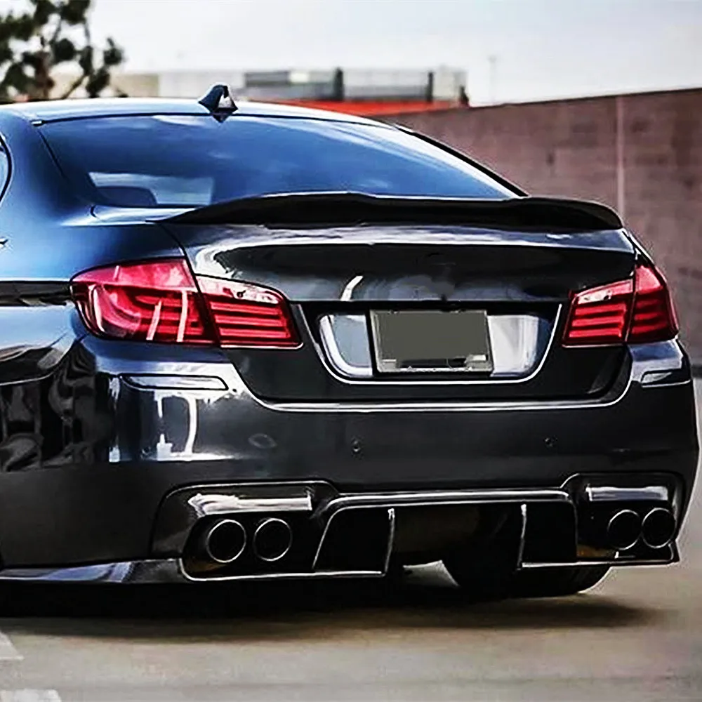 Фото Для BMW 5 серии F10 F18 M5 520i 525i 528i 535i 530i 2010-2017 MP M4 PSM Стиль задней крышки багажника Спойлер Крылья Автомобильные аксессуары Часть №2