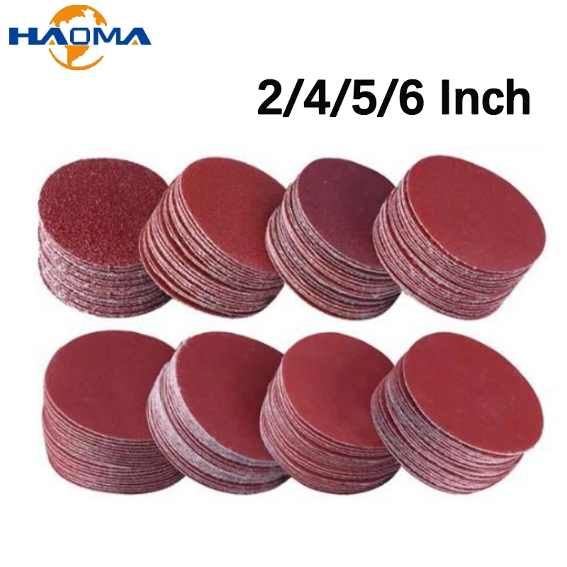 

Шлифовальная бумага 2/4/5/6 дюймов, шлифовальные диски с зернистостью 40-2000, самоклеящаяся наждачная бумага, металлические полированные деревообрабатывающие инструменты