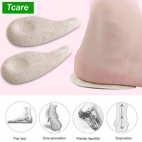 tcare 1pair heel pads corrective insoles posture corrector heel cups for foot heel pain foot alignment knee pain bow legs