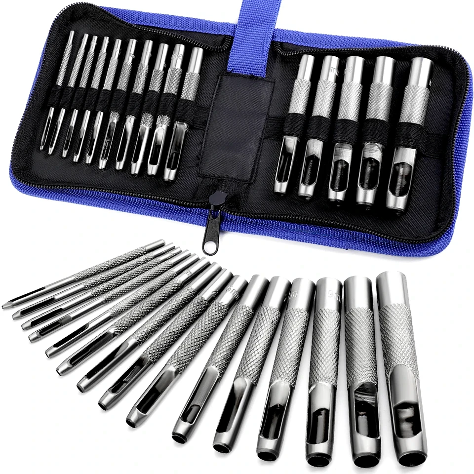 12-15 шт./набор ручной перфоратор для кожи 1-11 мм