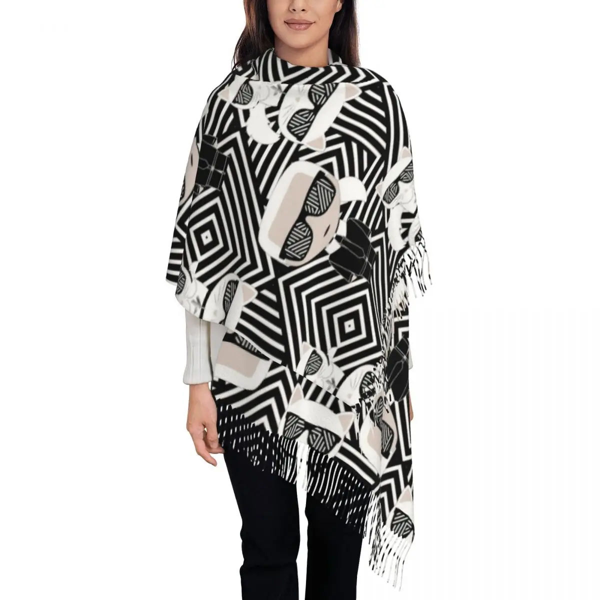 K модный шарф с надписью для женщин зимняя теплая кашемировая шаль большой