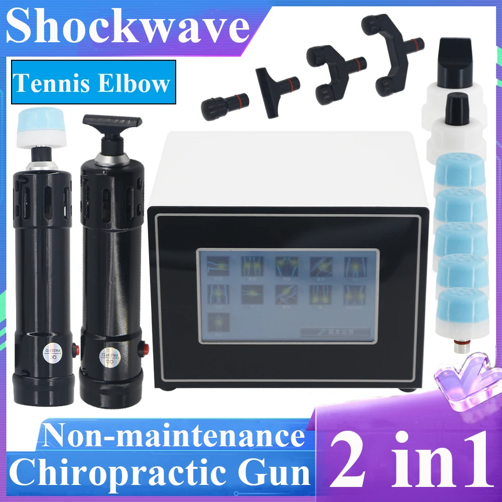 

Shockwave Chiropractic Tool 2 In 1 Massager For ED Treatment Plantar Fasciitis Pain Relief 250MJ Shock Wave Therapy Machine