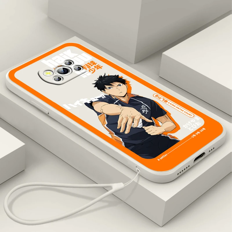 

Japanese Anime Volleyball Phone Case For Xiaomi Mi Poco X4 X3 C40 C31 C3 M4 M3 F4 F3 GT Pro NFC 5G Armour Liquid Rope Cover