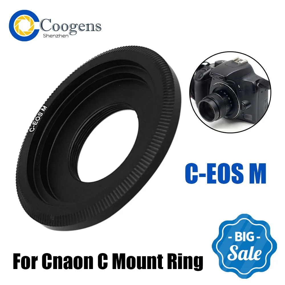 

C Mount Movie Lens Adapter Ring For Canon EOS M M1 M2 M3 M5 M6 M10 M100 C-EOSM EF Fujian 35mm 50mm CCTV Lense Accessories