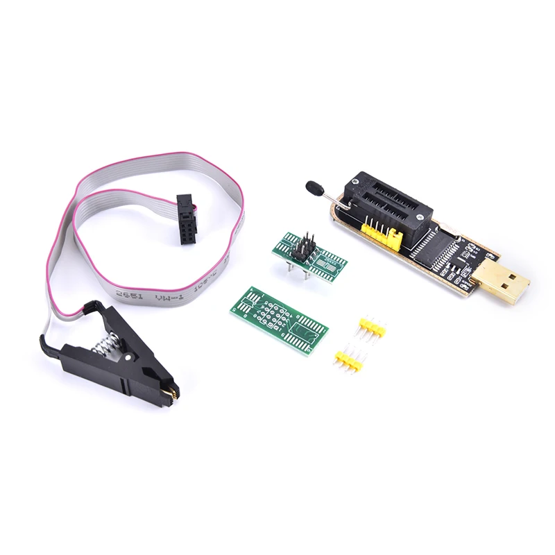 

USB-программатор CH341A 24 25 серия EEPROM Flash BIOS + тестовый зажим SOIC8