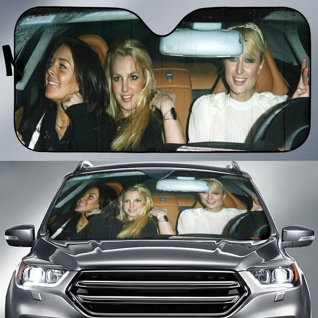 

Paris Hilton Linsay Lohan Britney Spears Car Sun Shade Car Sun Visor Car Assessoires Movie Character Custom Sunshade