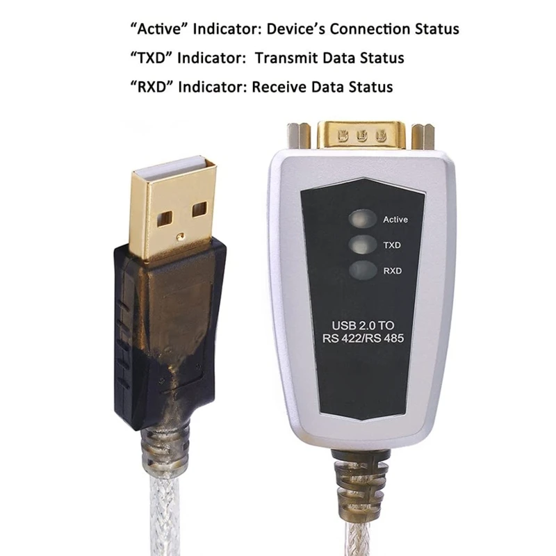 Кабель-переходник с USB на RS422 RS485 последовательным портом 1 2 м |