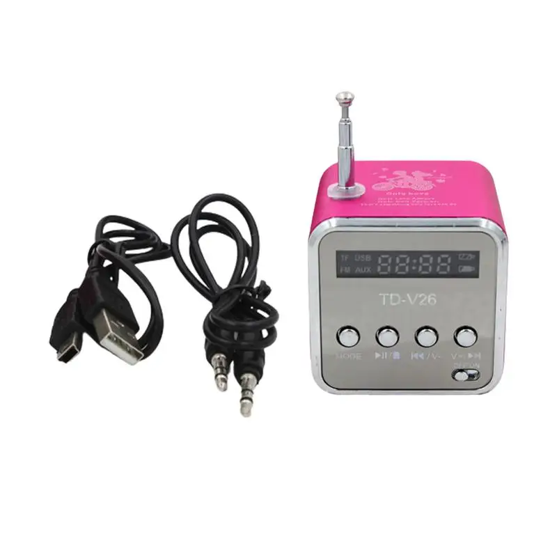 

Digital FM Radio FM Radio With LCD Display Wireless Walkman Radio With Audio Line Charging Cable LCD Display 3.5mm Interface