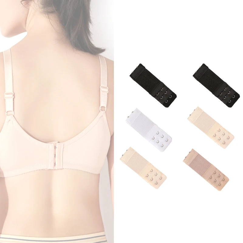 

3Pcs Women 2 Hook Bra Extender Elastic Underwear Extension Strap Clip Expander