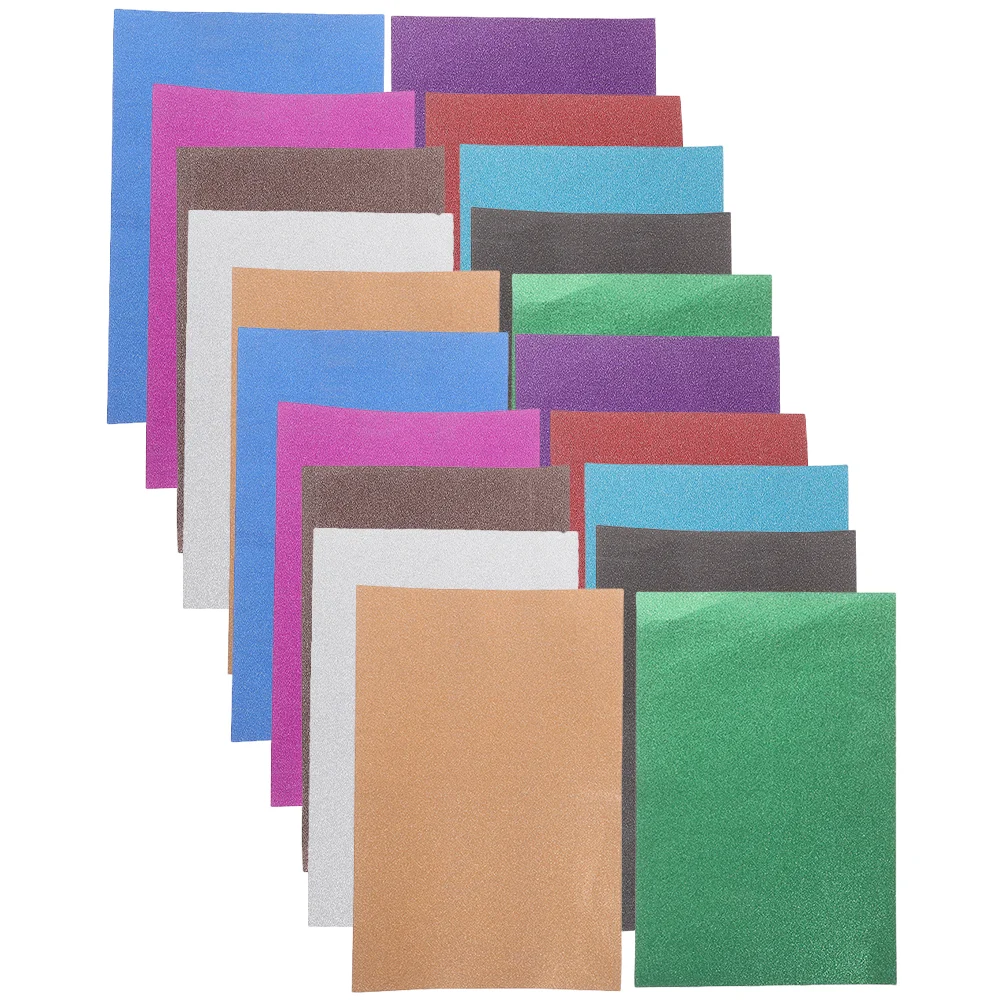 

20pcs Glitter Papers DIY Glitter Paper Colored Craft Paper Diy Material