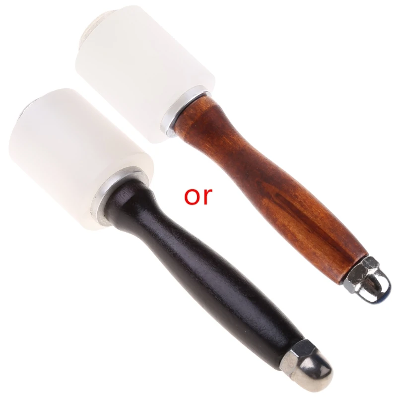 

Compact Leather Carving Hammer DIY Leathercraft Mallet Cowhide Sew Club Straight for Head Wood Handle Leather Cowhide To