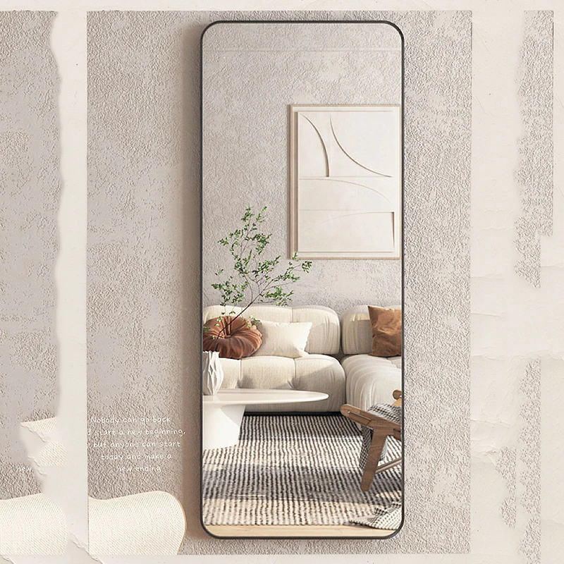 

Makeup Decorative Wall Mirror Bedroom Full Body Nordic Living Room Large Mirror Rectangular Stickers Espelhos Room Decoration