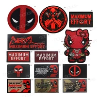 disney marvel deadpool clothes anime patches decoration sticker on patches embroidery velcros patch for disney cartoon clothing