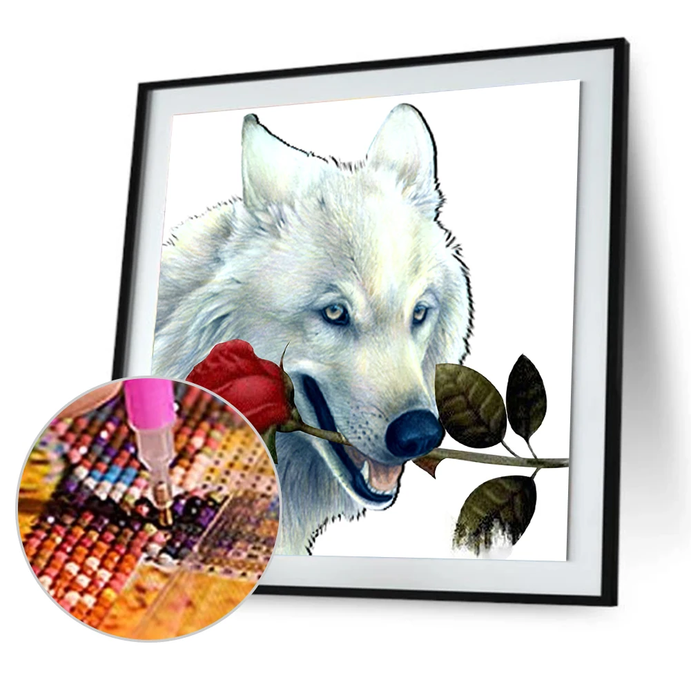 

NEW Wolf 5d Diamond Full Diamond Painting Cross Stitch Diamond Embroidery Animal Pattern Rhinestone Decoration