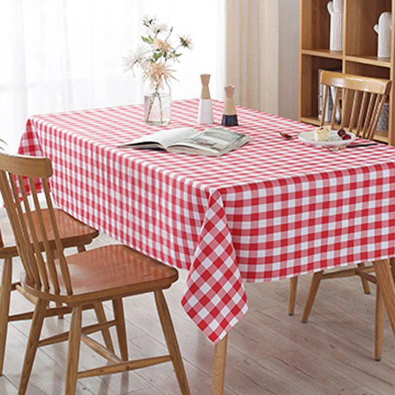 

Hot! Weddings Home Decoration Outdoor Picnic BBQ Decoration Cheap Disposable Thickening Red Checkered Tablecloth Party