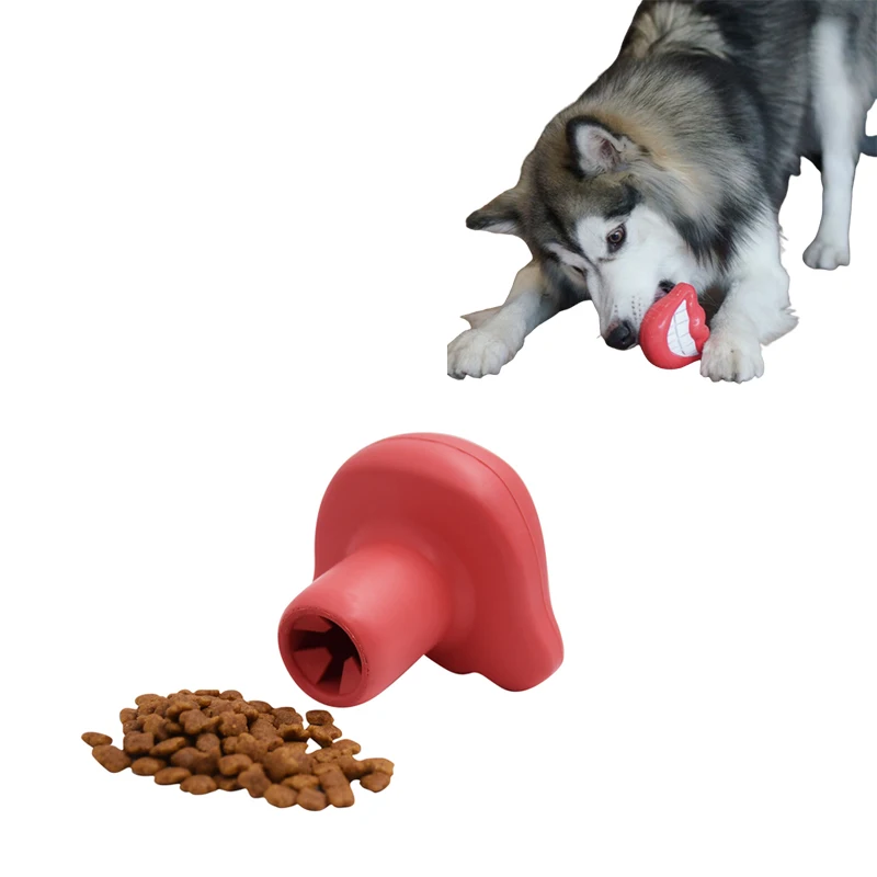 

Забавная игрушка для собак, мяч для утечки питомцев, жевательная игрушка из натурального каучука для собак, тренажер для чистки зубов щенко...