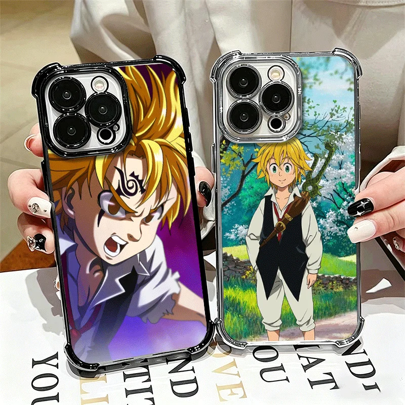 Фото Чехол для телефона Seven D-Deadlys Sins Meliodas с покрытием для iPhone 16 17 Pro Max Air 17E 16E 14 15 Plus 12 13 11, защита от падений №1