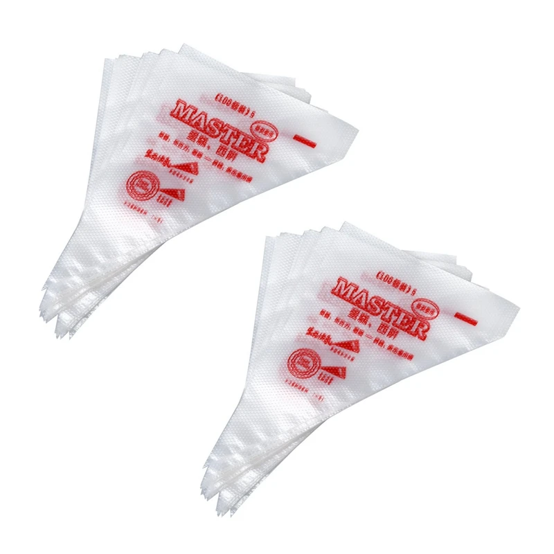 

200 Pcs Pocket Socket Disposable Bag Creme Patisserie Cake Decoration 17X29cm