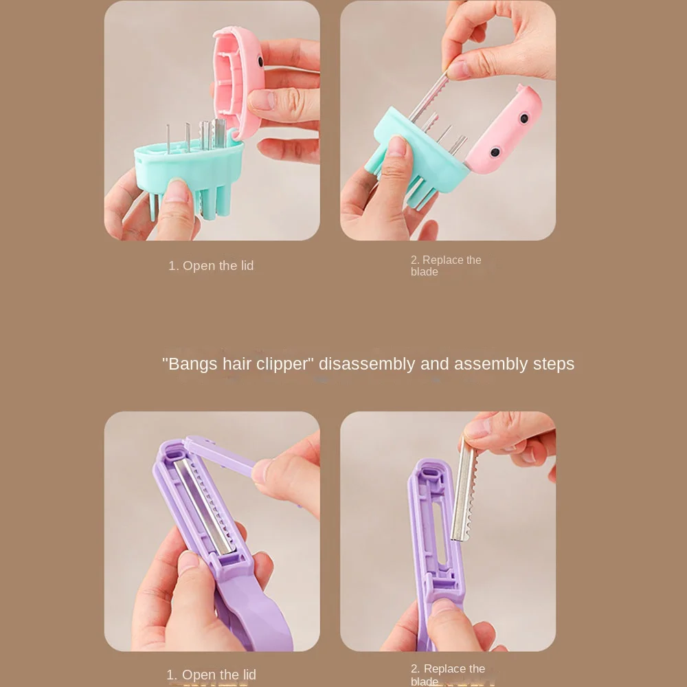 Подарки портативный триммер для истонченных волос милая стрижка с челкой