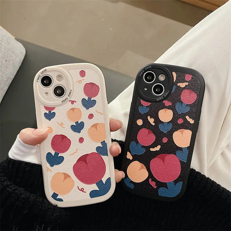 

Personalized Graffiti Full Screen Flower Silicone Phone Case Anti-fall Protective Cover For iPhone 13 12 11 Pro Max X XR XS 7 8P