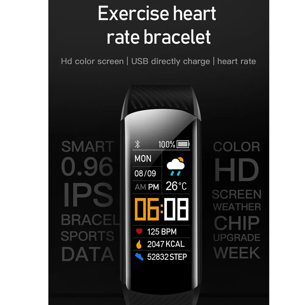 

C5s умный Браслет Шагомер мониторинг пульса и артериального давления цветной экран умный пульт дистанционного управления Камера водонепрон...