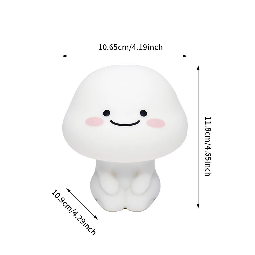 

Bedroom Night Light Tap Control Cute Adjustable Brightness Nursery Eye Care Led Timer Rechargeable For Kids Soft Silicone