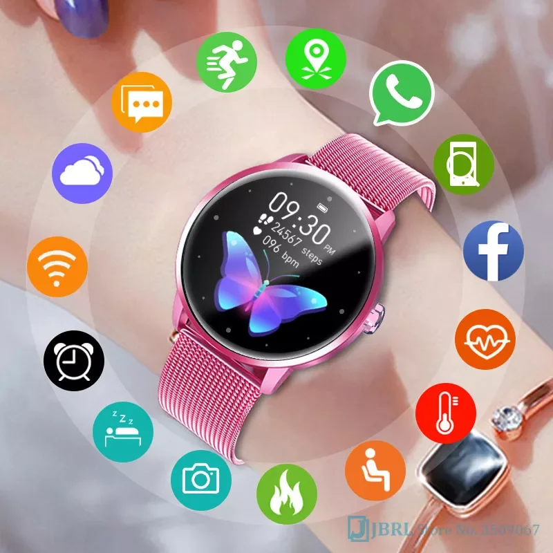 

Fashion Smart Watch Women Waterproof Smartwatch Blood Pressure Heart Rate Monitor Wrist Watch Ladies Bracelet Smart Clock Watch