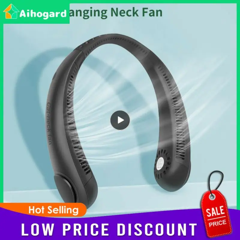 

Fans Abs Bladeless Ventilador Adjustable 3 Gears 360° Rotation Mini Neckband Fans Summer Air Cooling 선풍기 Sports Cooling Fan