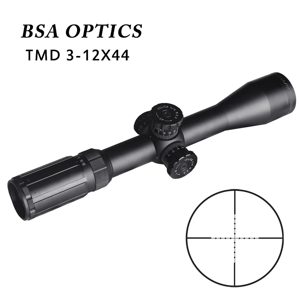 

Rifle Scope TMD 3-12X44 SP Optics Sight Mil Dot Reticle Tactical Turrets Riflescope For Hunting Shooting