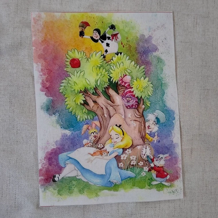 Disney Алиса в стране чудес хлопчатобумажная ткань для украшения стен материал