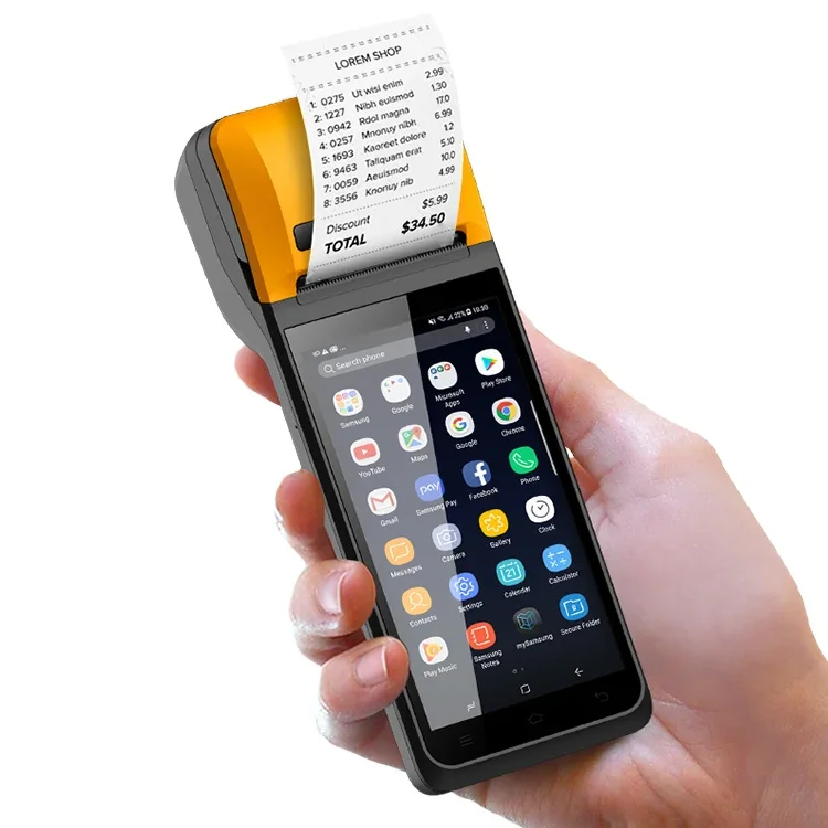Фото Мобильная платежная машина Портативная Android Pos-система 4g NFC Портативный Pos Дешевый автономный Verifone Mini Pos-терминал Мобильная оплата №4