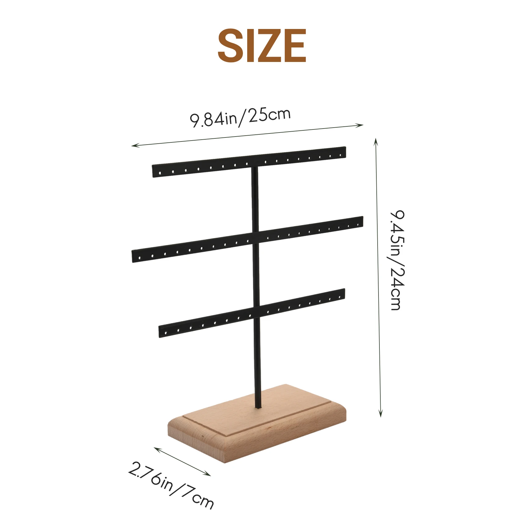 Fashion 52 Hook Earring Jewelry Organizer Earring Organizer Hanging Holder Necklace Display Stand Box Holder Rack Jewelry