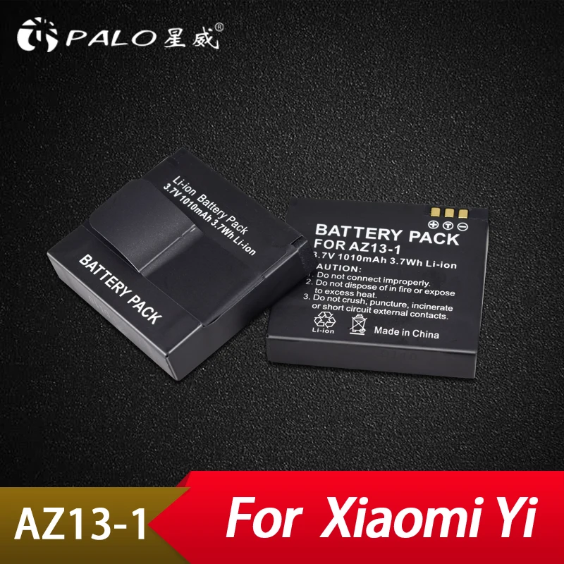 

Palo 2-6Pcs XIAOYI AZ13 Rechargable Li-ion Battery For Xiaomi Yi Action Camera 3.7v 1010mAH Xiaomiyi Sport camera Accessories