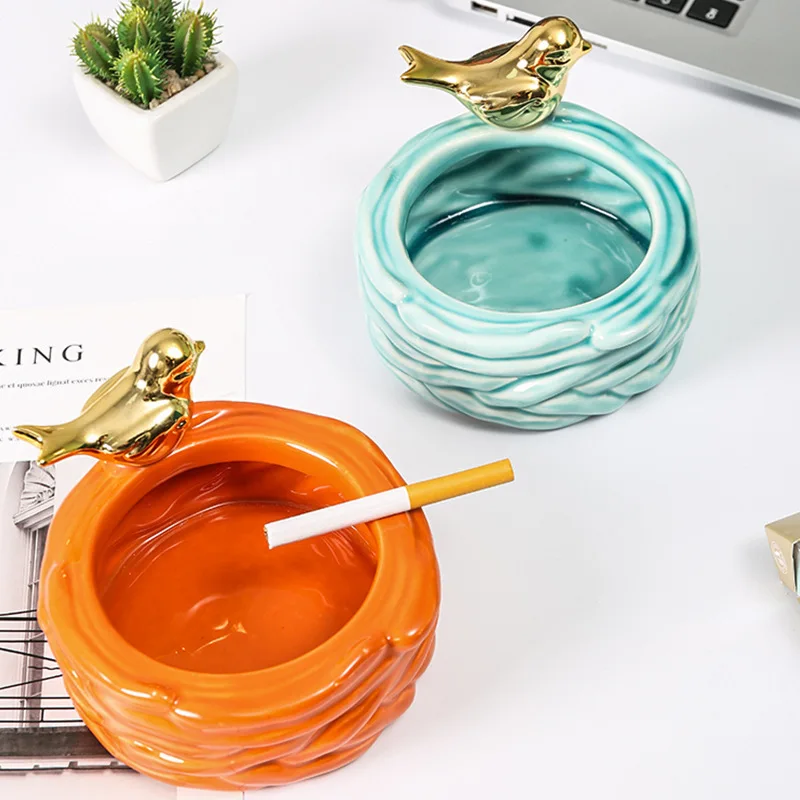 Роскошная пепельница светильник аксессуар из легкой керамики для гостиной