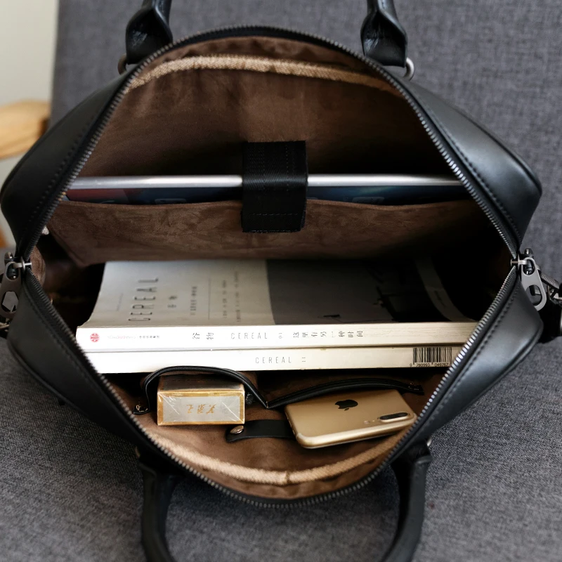 HandBag Men's Leather Luxury Brand Business Briefcase Leather Woven Bag Fashion Shoulder Bag ComputerBag Large Capacity 2022