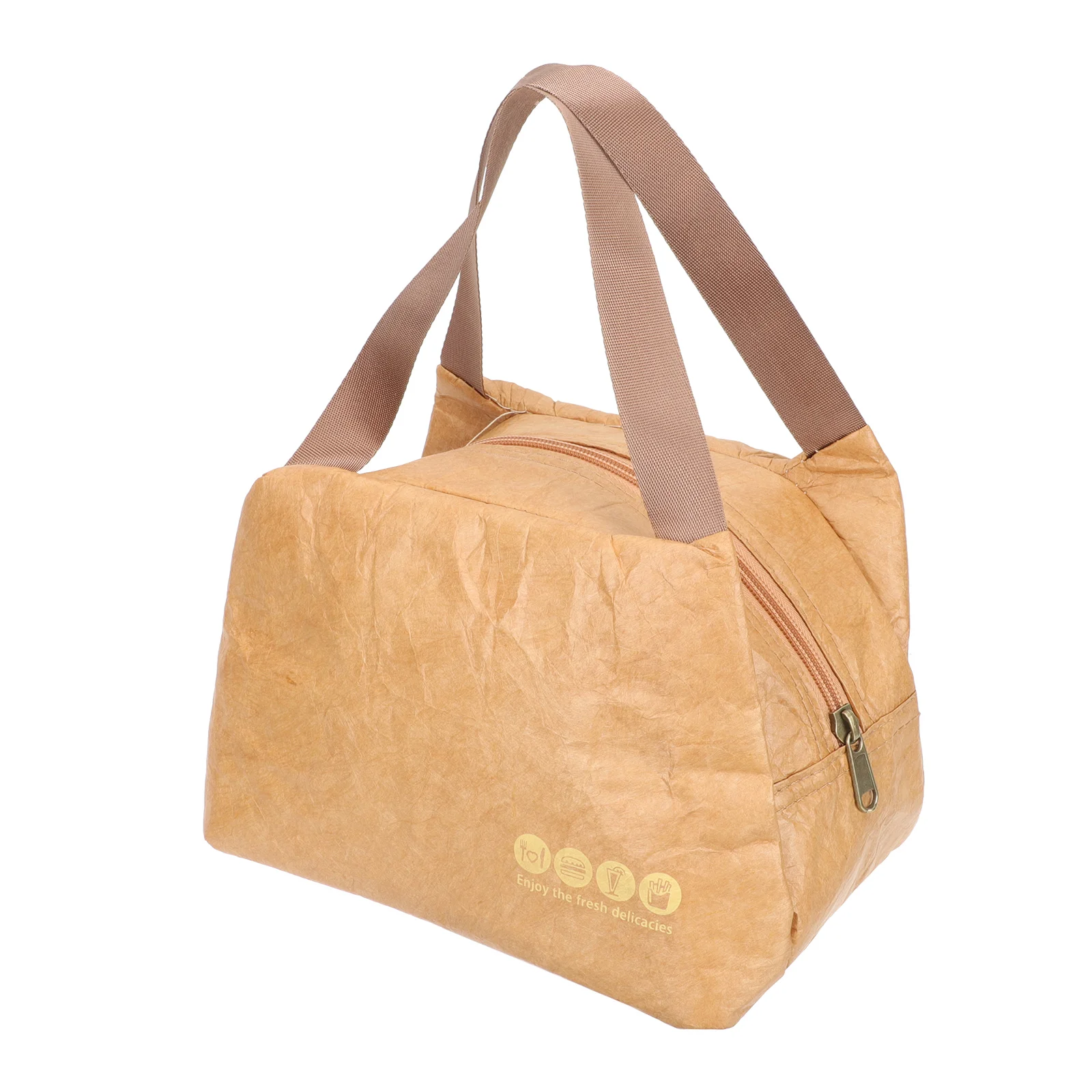

Lunch Box Organize Bag Paper Tote Cooler Insulated Dish Carrier Picnic Bento Food Containers Thermal Snacks