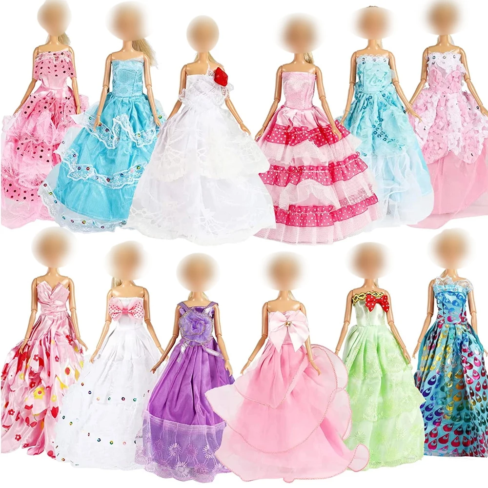 

Barbies Doll Clothes Fashion Noble Evening Dress Handmade Princess Dress Dinner Party Outfit Fit BJD,Blythe,Doll Accessories Toy