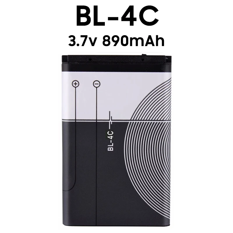 New BL-4C 3.7V 890mAh Lithium Polymer Phone Battery BL4C BL 4C For Nokia 6100 6125 6136 6170 6300 6301 6102i 6170 7705 7200 7270