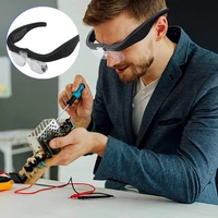 magnifying glasses eyeglasses magnifier led light 1 5x 2 5x 3 5x 5 0x usb rechargeable for reading repair circuit board welding