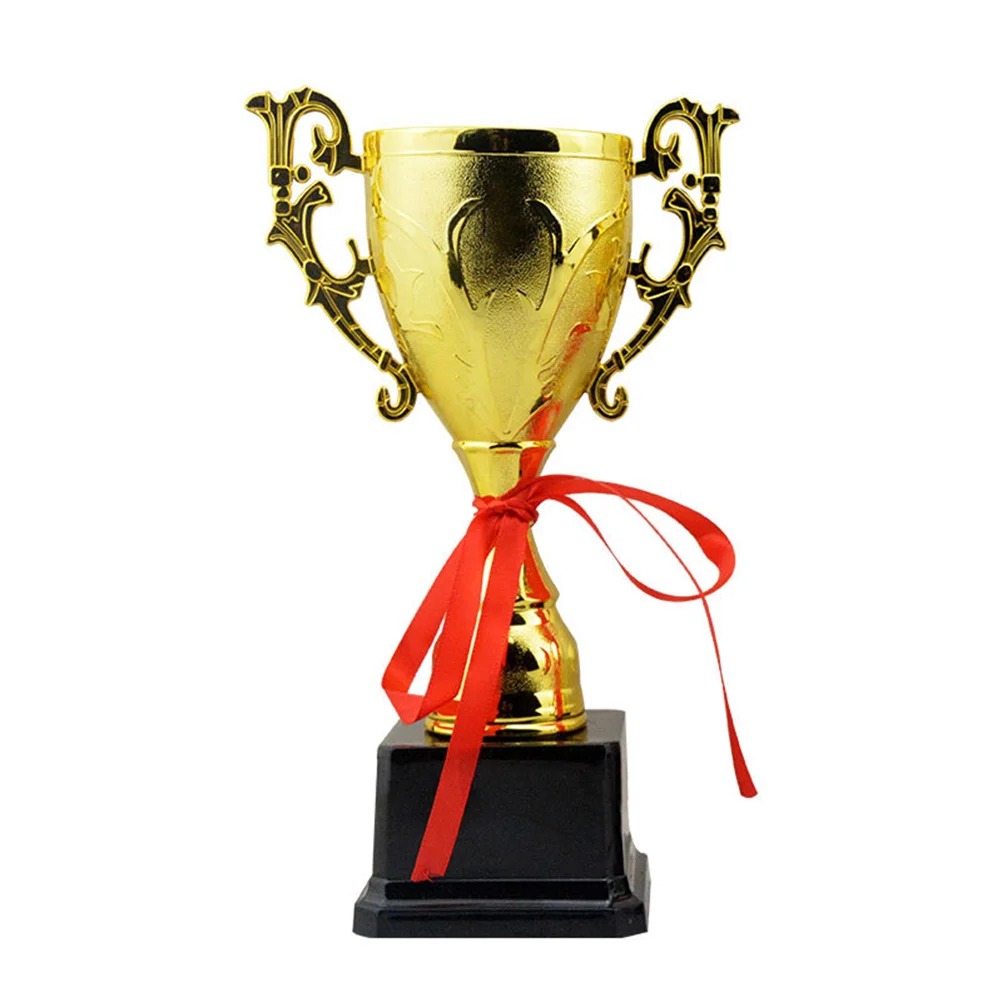 

1PC Golden Creative Award Trophy Plastic Reward Prizes Competition Gift Awards Trophy for Ceremony Game Appreciation (215CM)
