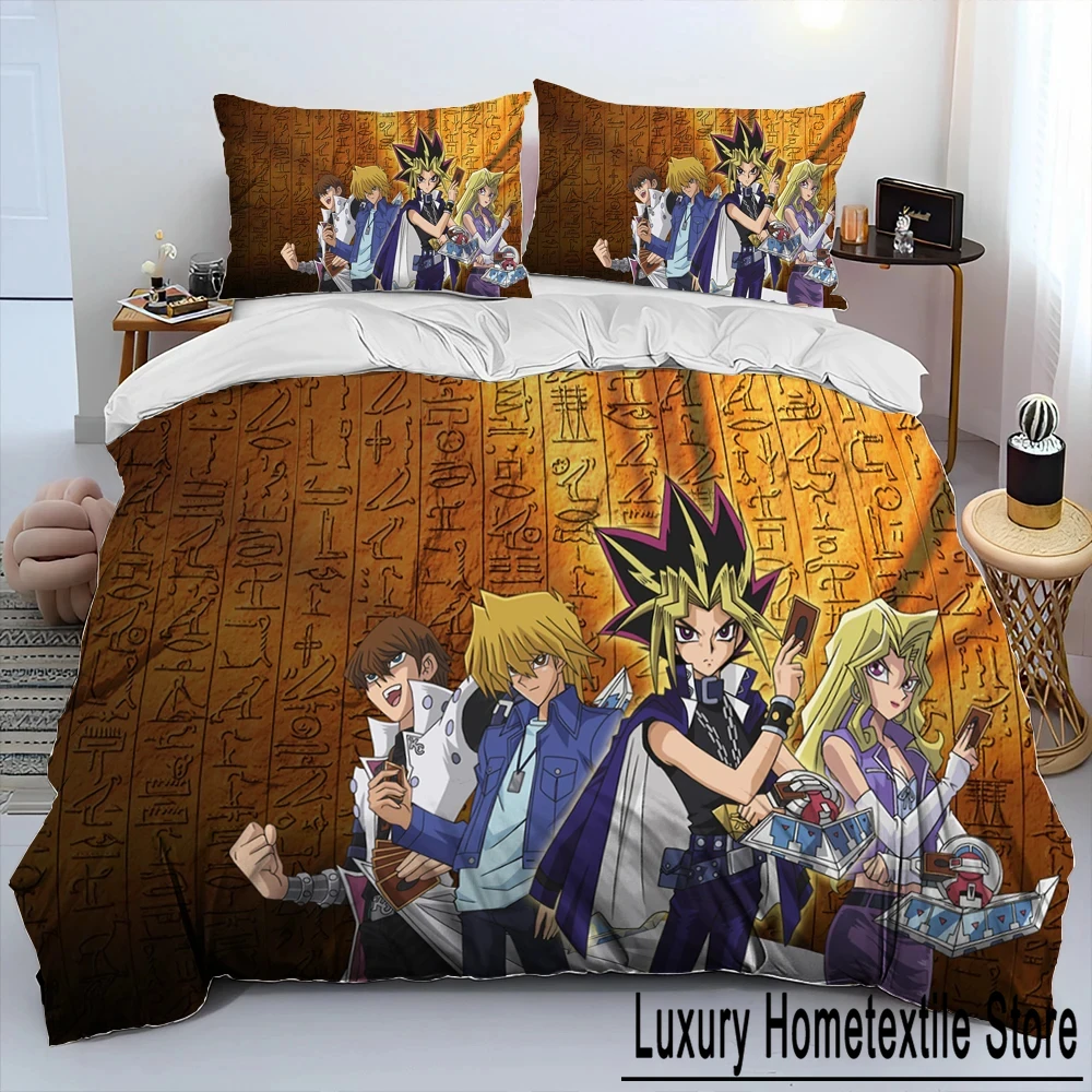 Комплект постельного белья с 3D рисунком Yu-Gi-Oh MONSTER CARD пододеяльником и наволочкой